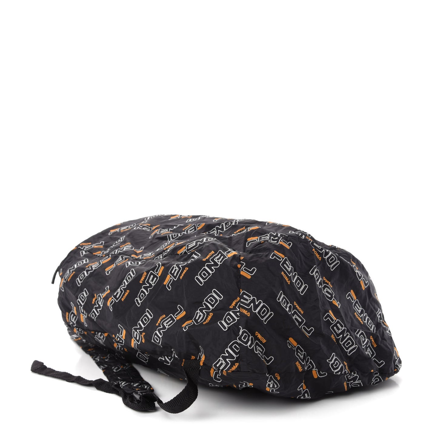 X FILA Calfskin Mania Backpack Help Bag Charm Black