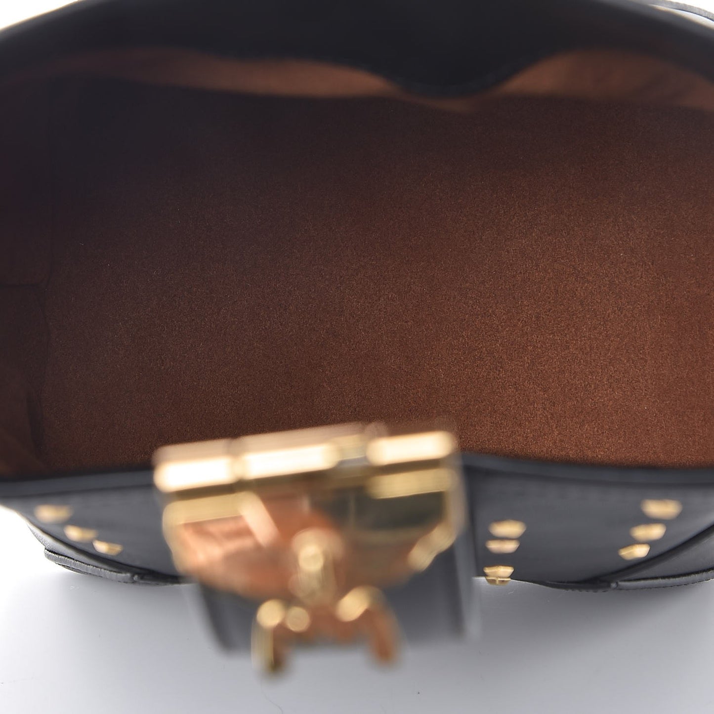 Coated Canvas Mini Claudia Studs Crossbody Bag Black