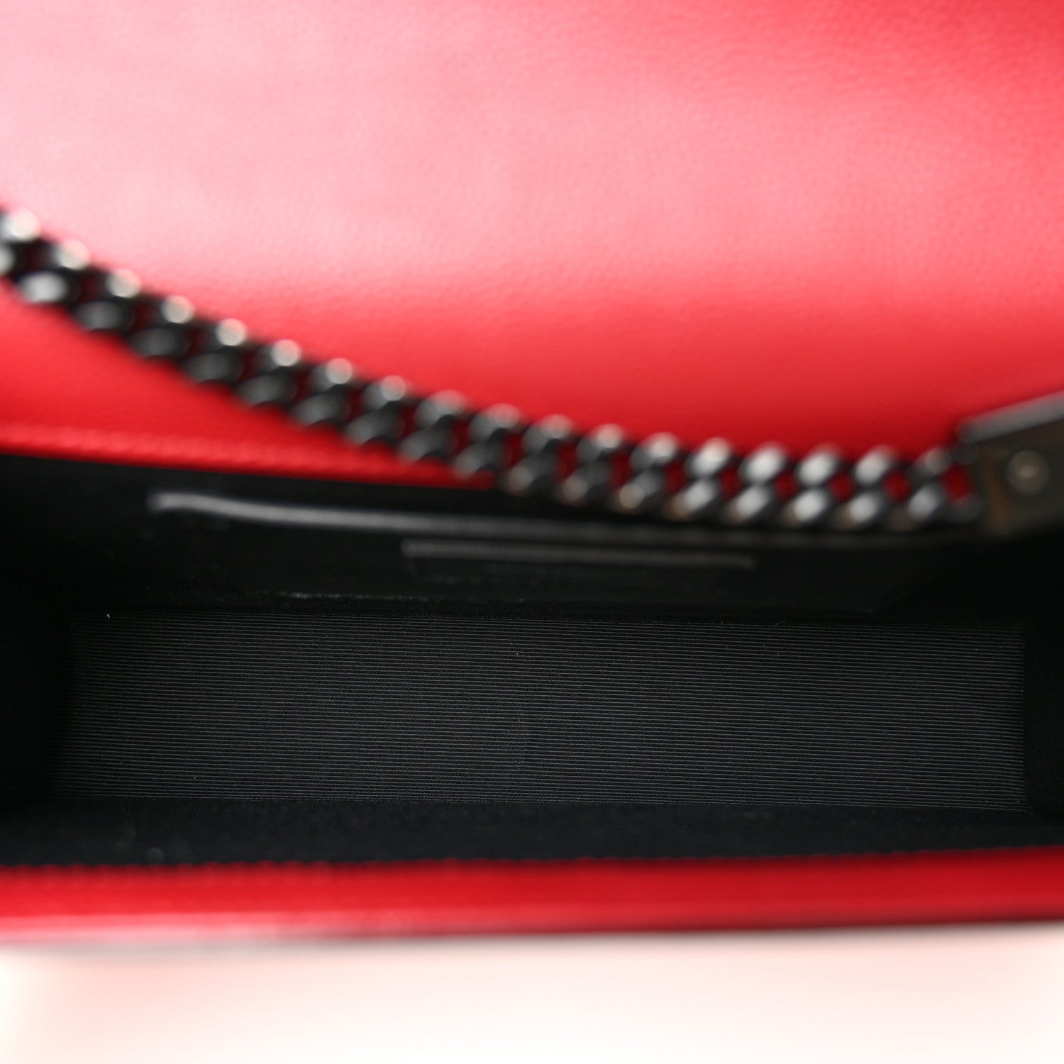 Saint Laurent Grain De Poudre Medium Classic Monogram Monochrome Kate Satchel Lipstick Red 5 of 9