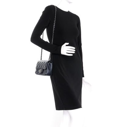 Chanel Caviar Quilted Mini Square Flap Navy 2 of 8
