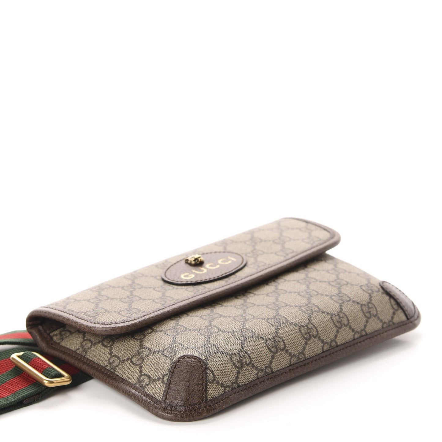 GG Supreme Monogram Neo Vintage Web Belt Bag Brown