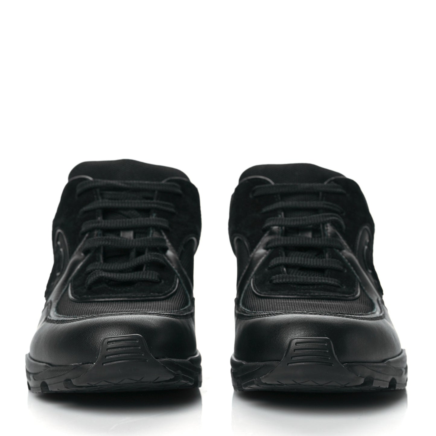 Toile Suede Calfskin CC Sneakers 40.5 Black