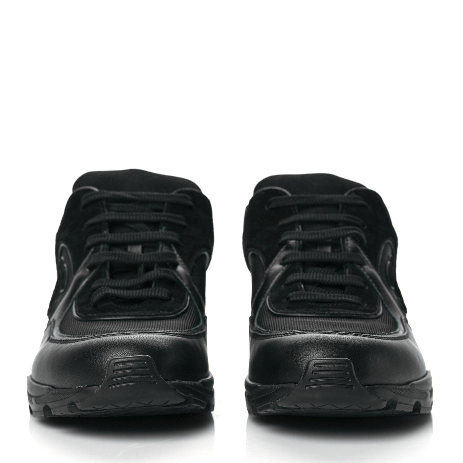 Chanel Toile Suede Calfskin CC Sneakers 40.5 Black 2 of 8
