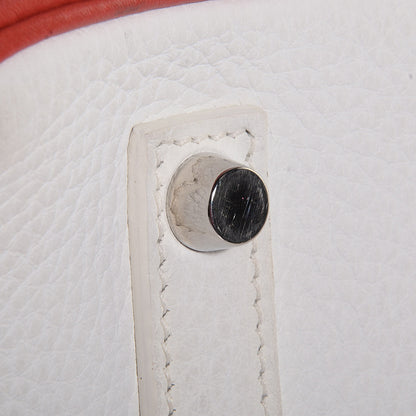 Hermes Taurillon Clemence Eclat Birkin 35 Sanguine Blanc 21 of 21