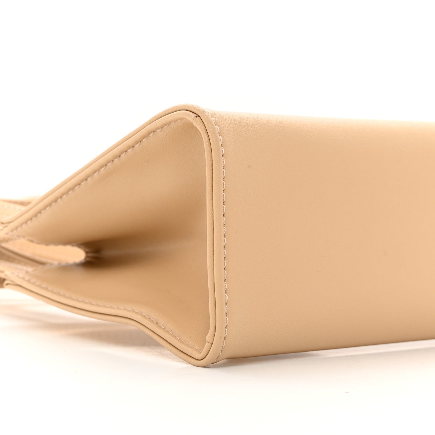 Vegan Leather Small Shopping Bag Cream