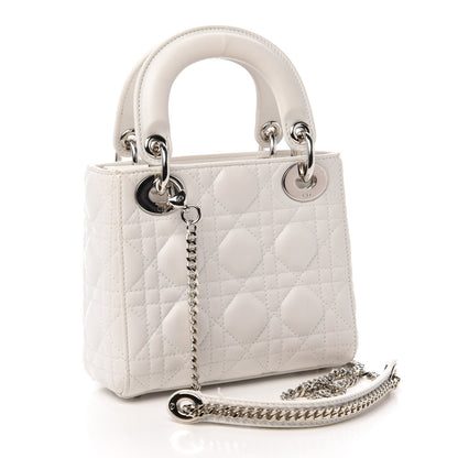 Christian Dior Lambskin Cannage Mini Lady Dior White 3 of 12