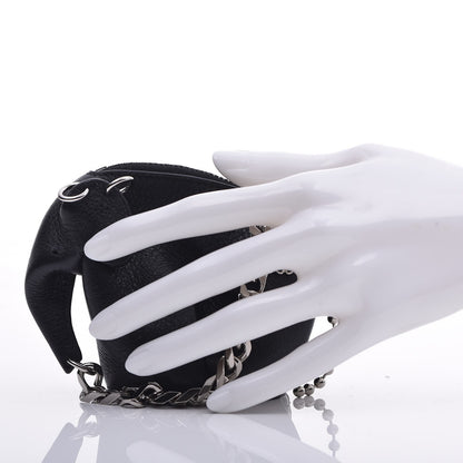 Loewe Calfskin Mini Punk Elephant Coin Purse Bag Charm Black 2 of 9