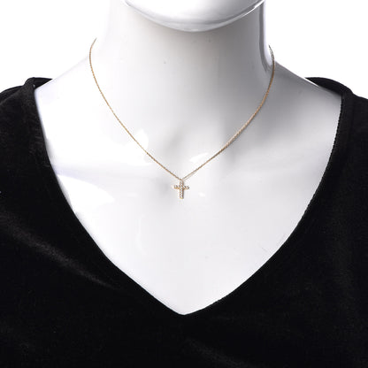 Cartier 18K Pink Gold Diamond Symbols Cross Pendant Necklace 2 of 6