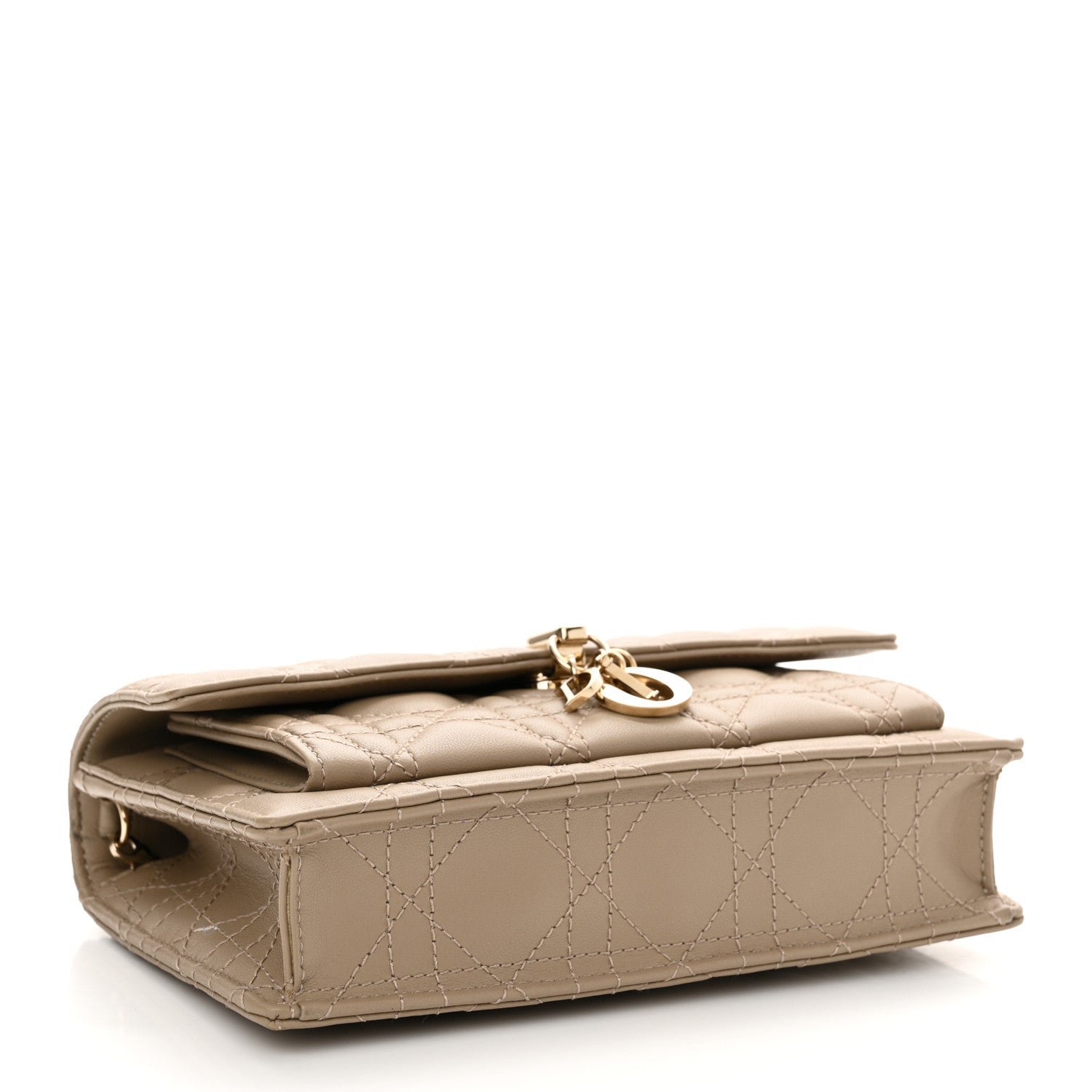 Christian Dior Lambskin Cannage Chain My Dior Daily Chain Pouch Powder Beige 4 of 10