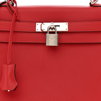 Hermes Evercolor Verso Kelly Retourne 28 Rouge De Coeur Rouge Grenat 8 of 11