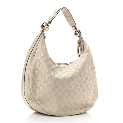 Gucci Guccissima Large GG Twins Hobo Off White 3 of 10