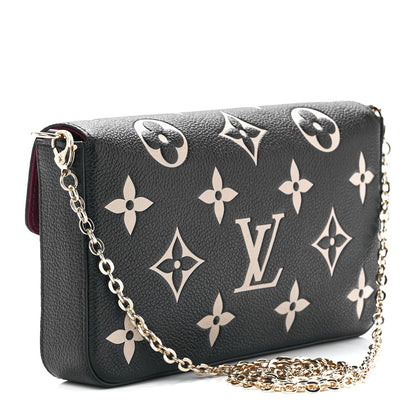 Louis Vuitton Empreinte Monogram Giant Felicie Pochette Black Beige 4 of 13