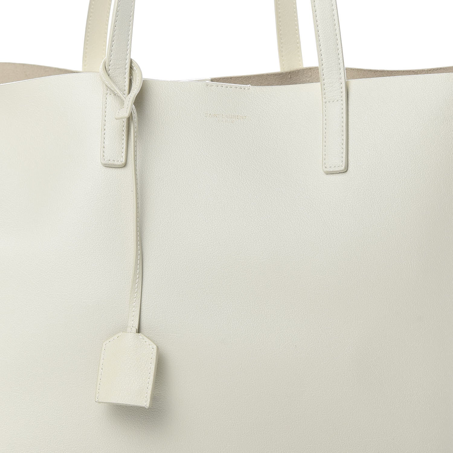 Saint Laurent Calfskin Large Shopping Tote Porcellana 9 of 13