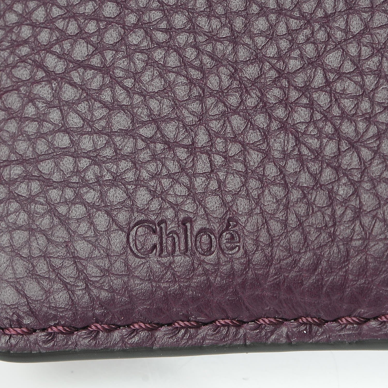 Chloe Grained Calfskin Marcie Square Wallet Intense Violine 7 of 8