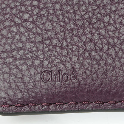Chloe Grained Calfskin Marcie Square Wallet Intense Violine 7 of 8