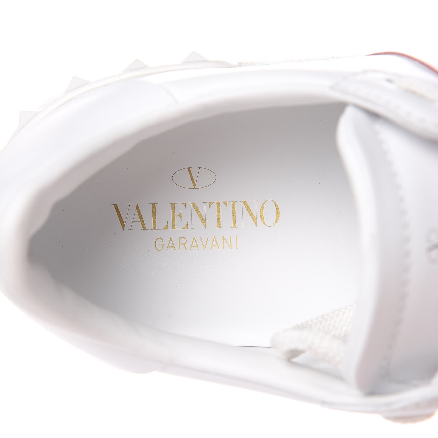 Valentino Garavani Calfskin Womens Rockstud Open Sneakers 41 White Giacinto 7 of 8