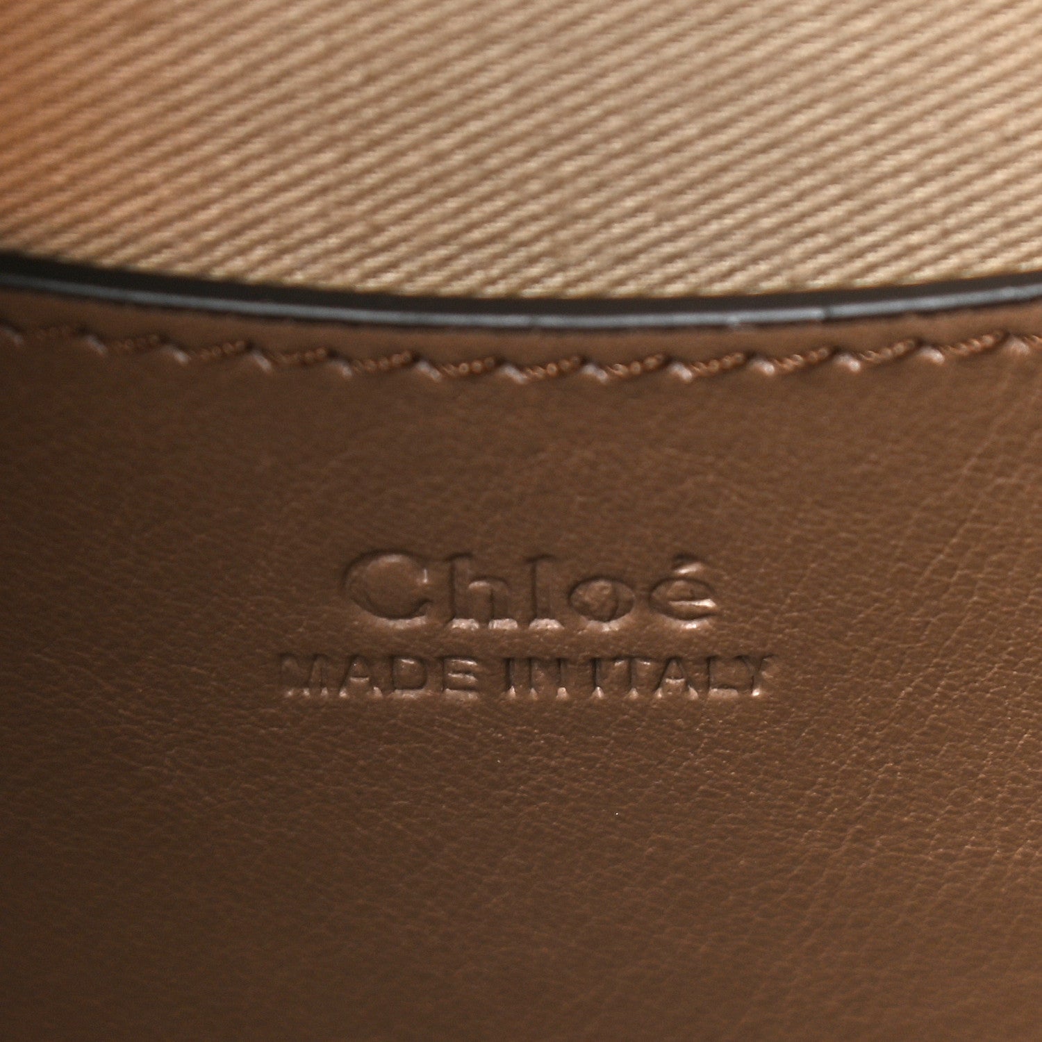 Chloe Calfskin Crocodile Embossed Large Tess Bag Army Green 6 of 11
