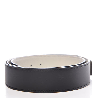 Hermes Togo 42mm Belt Strap 100 Black Gris Perle 2 of 8
