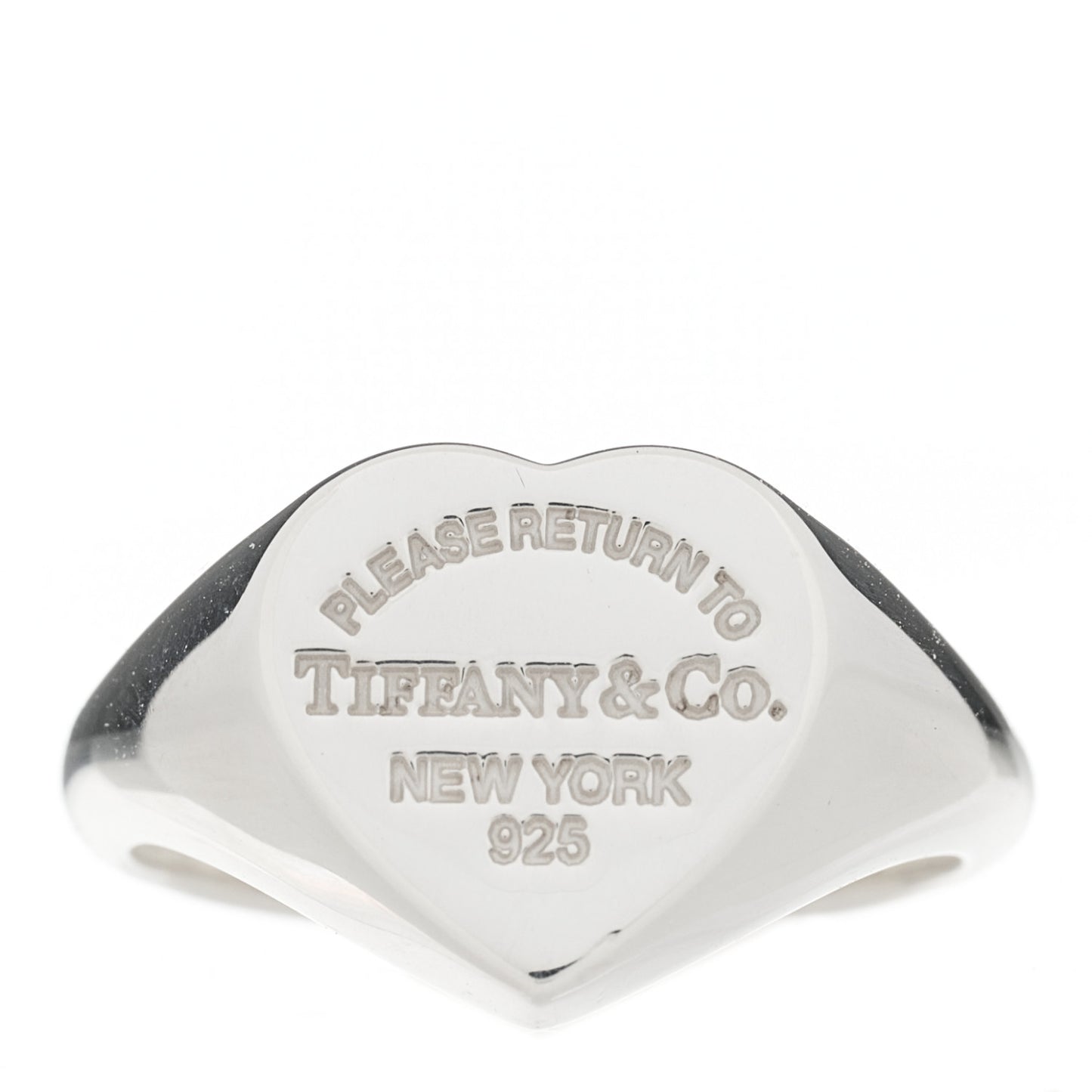Sterling Silver Return to Tiffany Heart Signet Ring 49 5