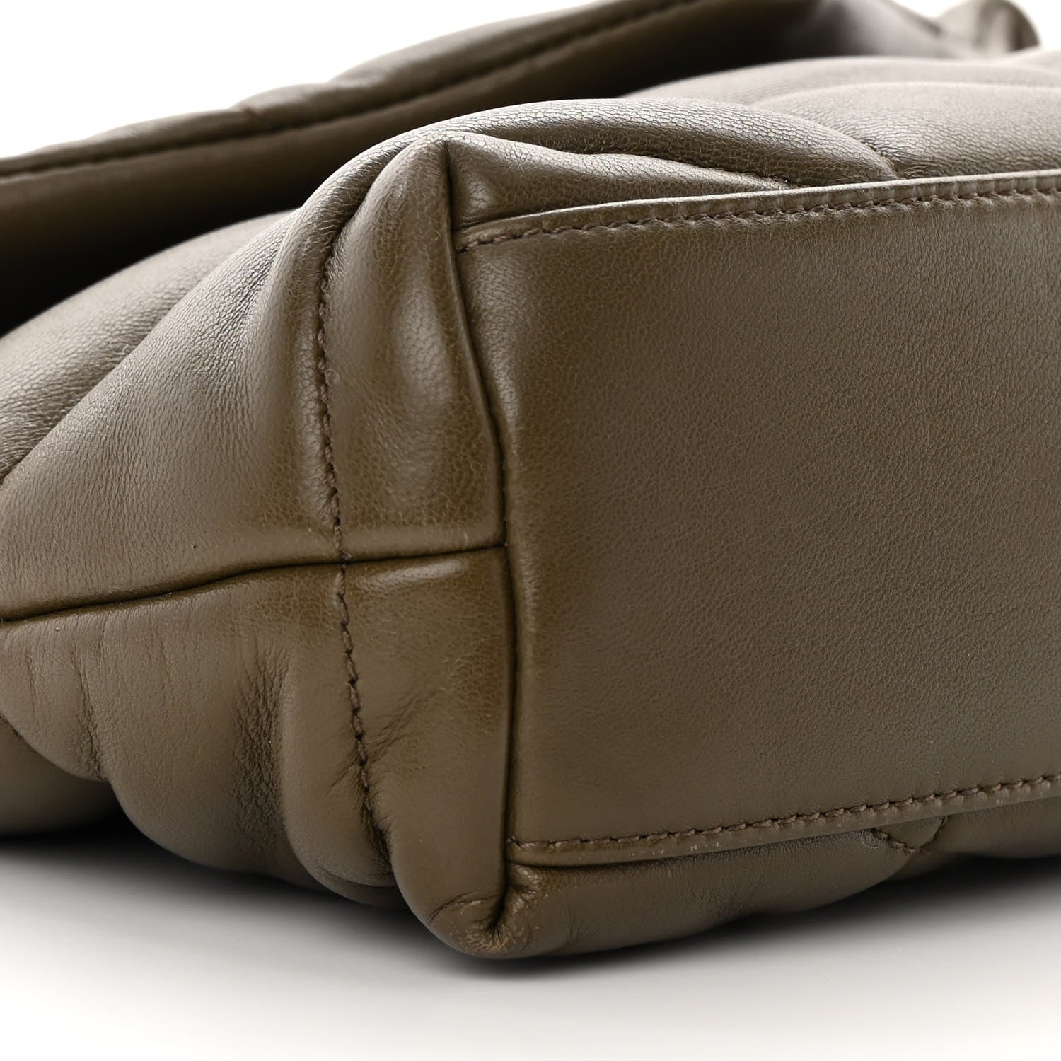 Saint Laurent Lambskin Quilted Toy Loulou Puffer Monogram Chain Satchel Seaweed 9 of 11