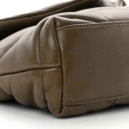 Saint Laurent Lambskin Quilted Toy Loulou Puffer Monogram Chain Satchel Seaweed 9 of 11