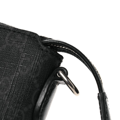 Gucci GG Supreme Monogram Azalea Calfskin Small Retro Interlocking G Wristlet Messenger Bag Black 11 of 12
