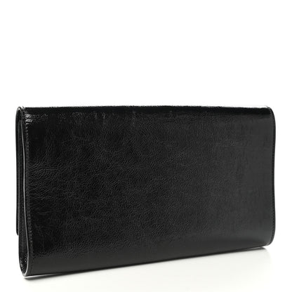 Saint Laurent Textured Patent Monogram Large Belle De Jour Clutch Black 3 of 7