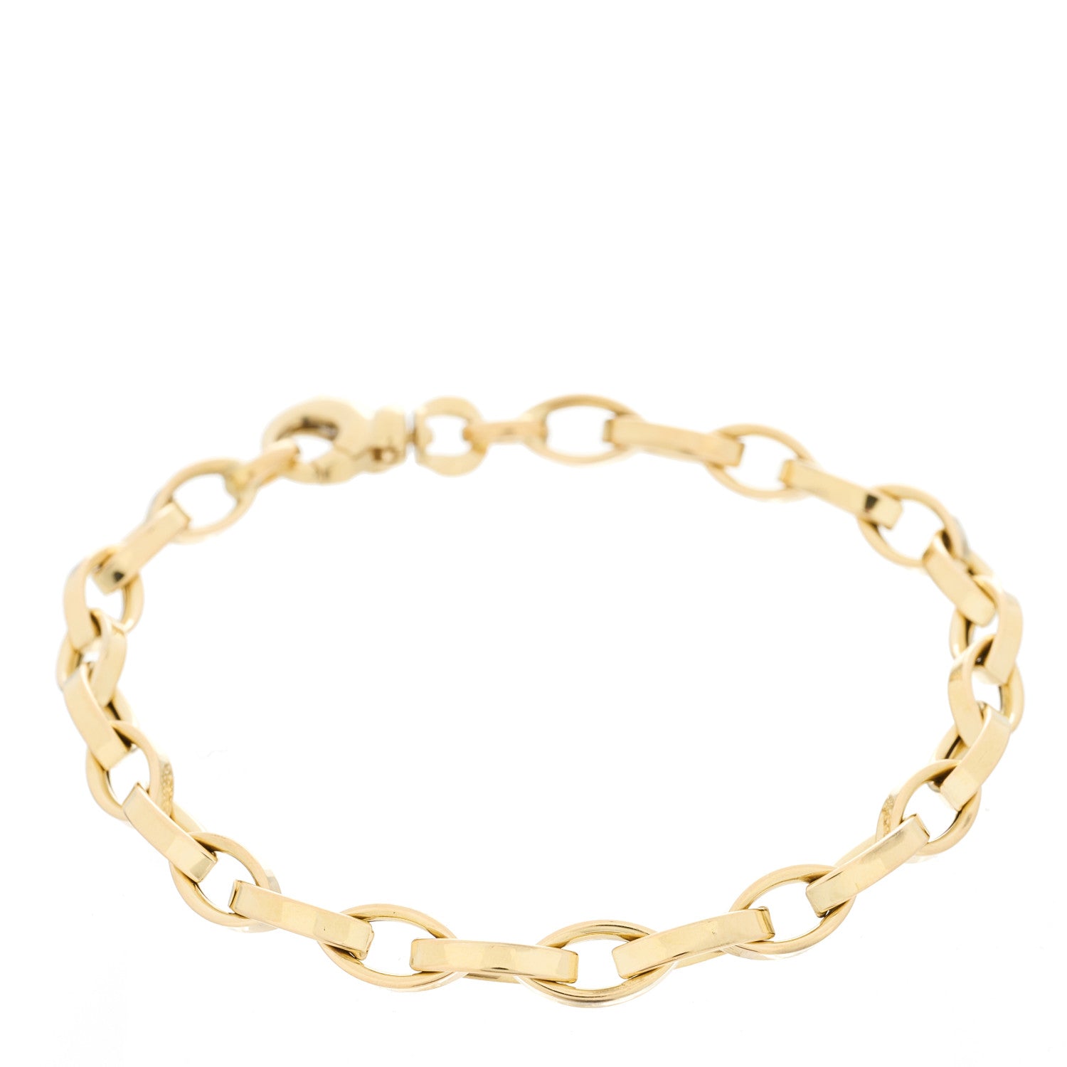 Roberto Coin 18K Yellow Gold Oval Link Chain Bracelet 1 of 3
