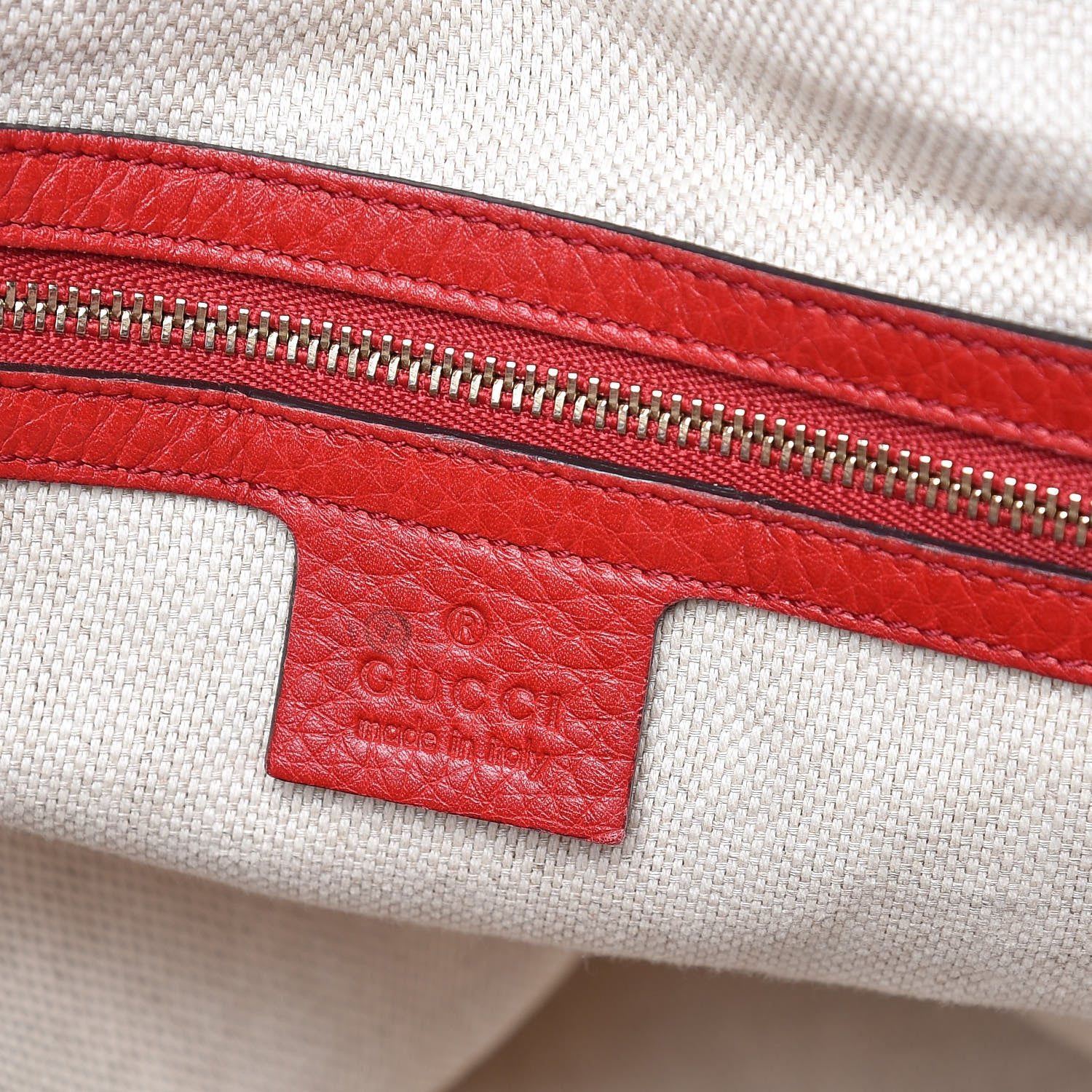 Gucci Pebbled Calfskin Medium Soho Shoulder Bag Tabasco Red 8 of 18