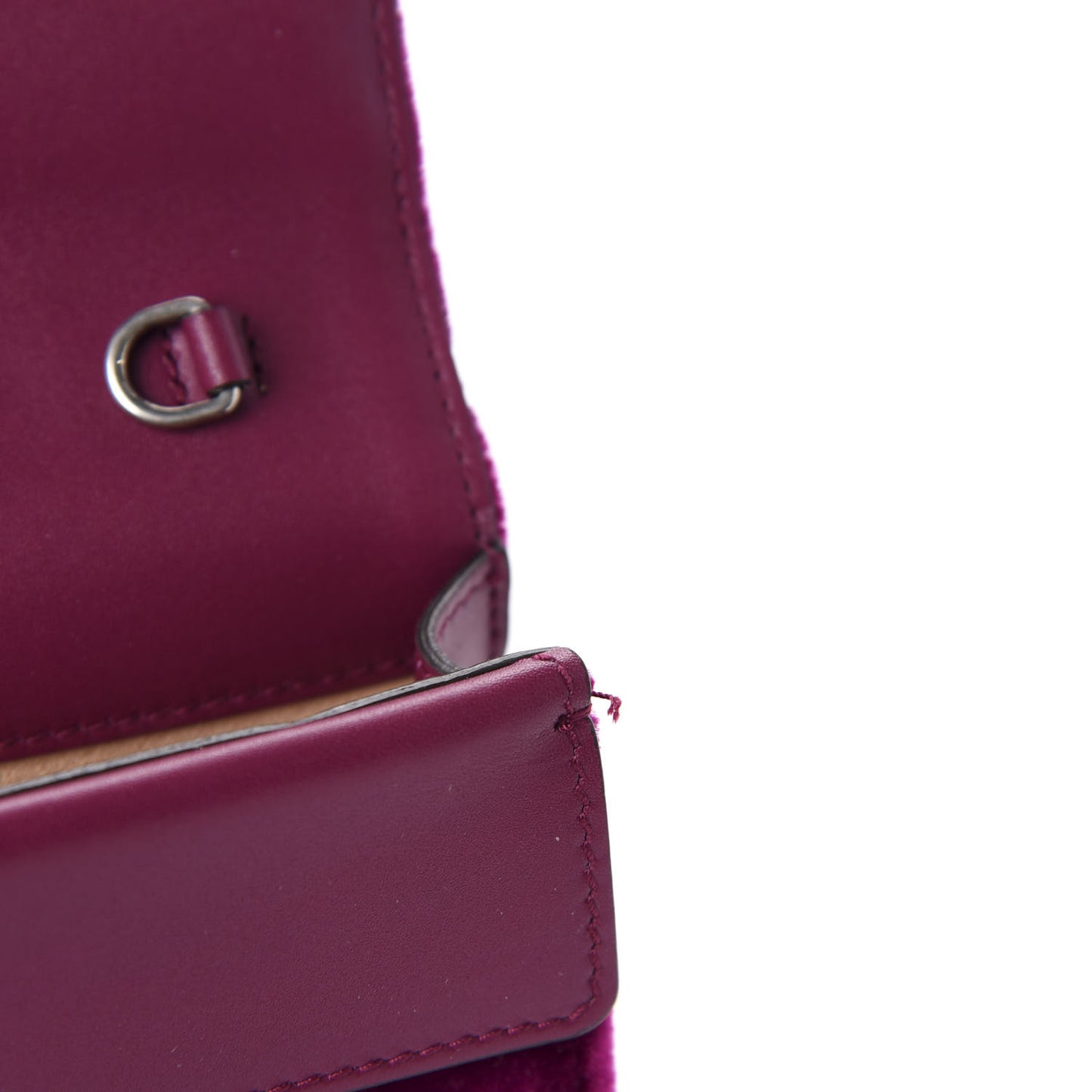 Velvet Super Mini Dionysus Shoulder Bag Fuchsia Violet Cyclamen