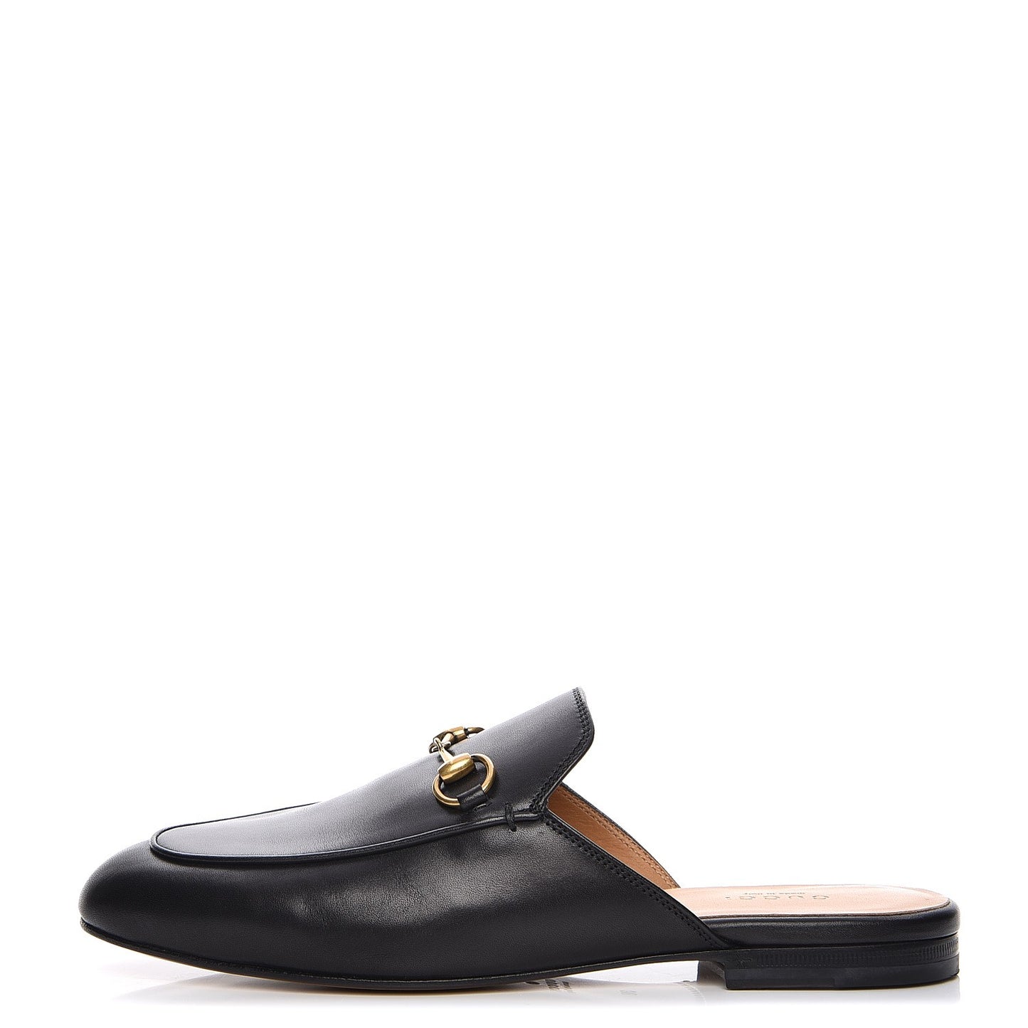 Calfskin Womens Princetown Slippers 38 Black