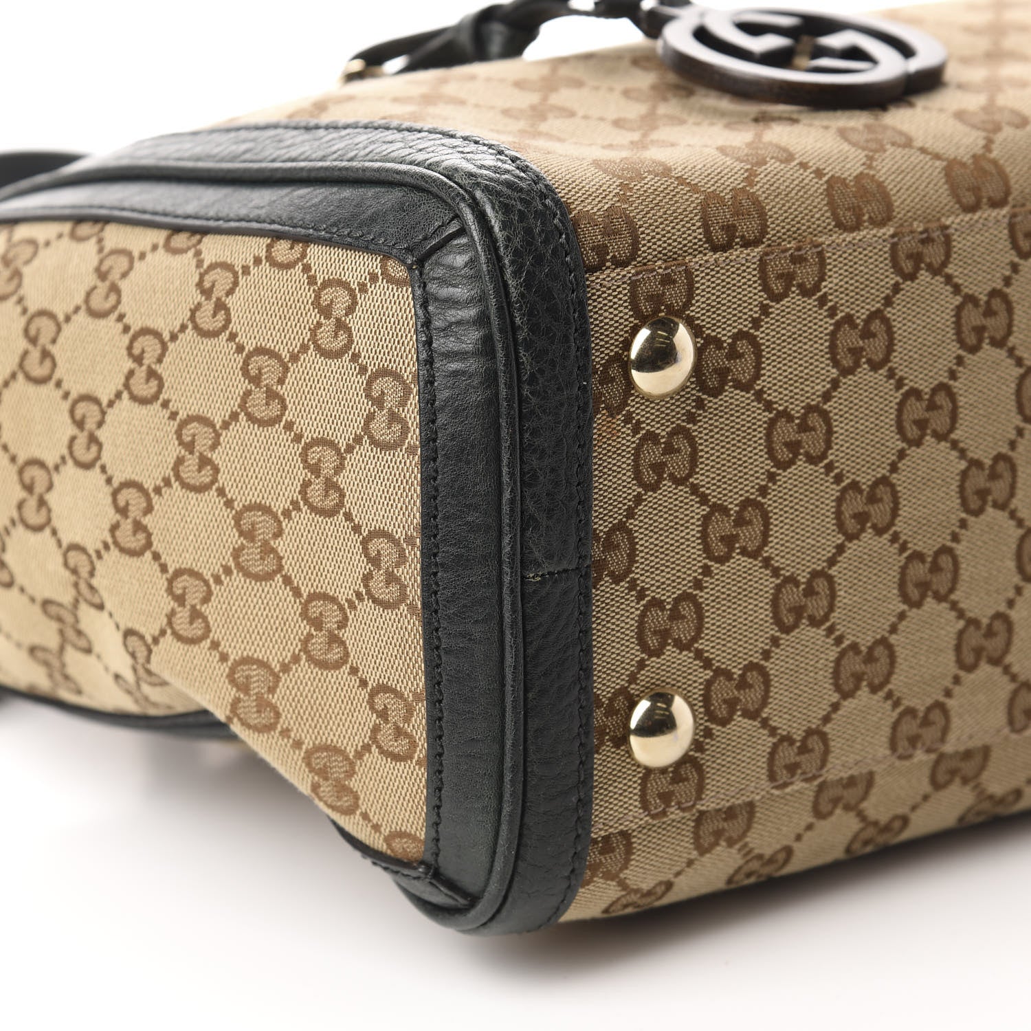 Gucci Monogram Medium Charm Top Handle Bag Green 6 of 14