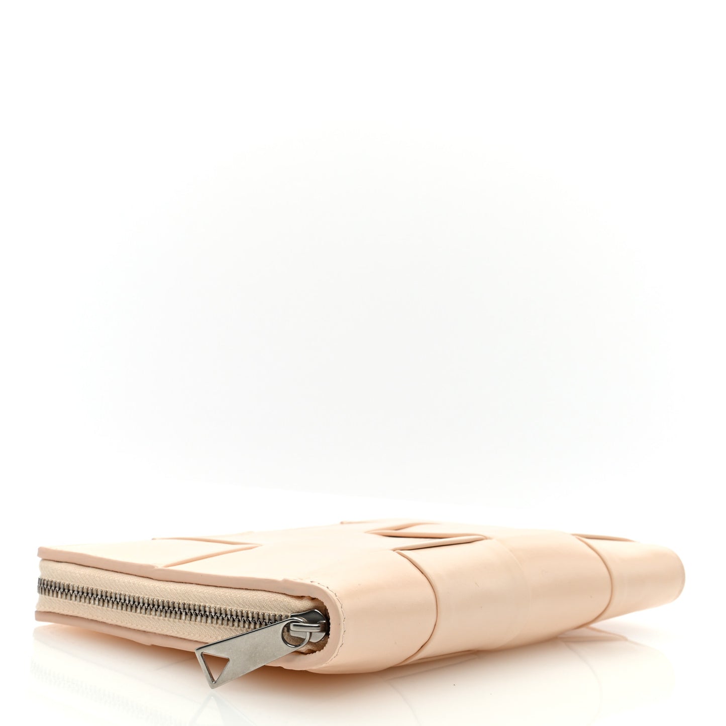 Nappa Maxi Intrecciato Zip Around Wallet Rose Mole