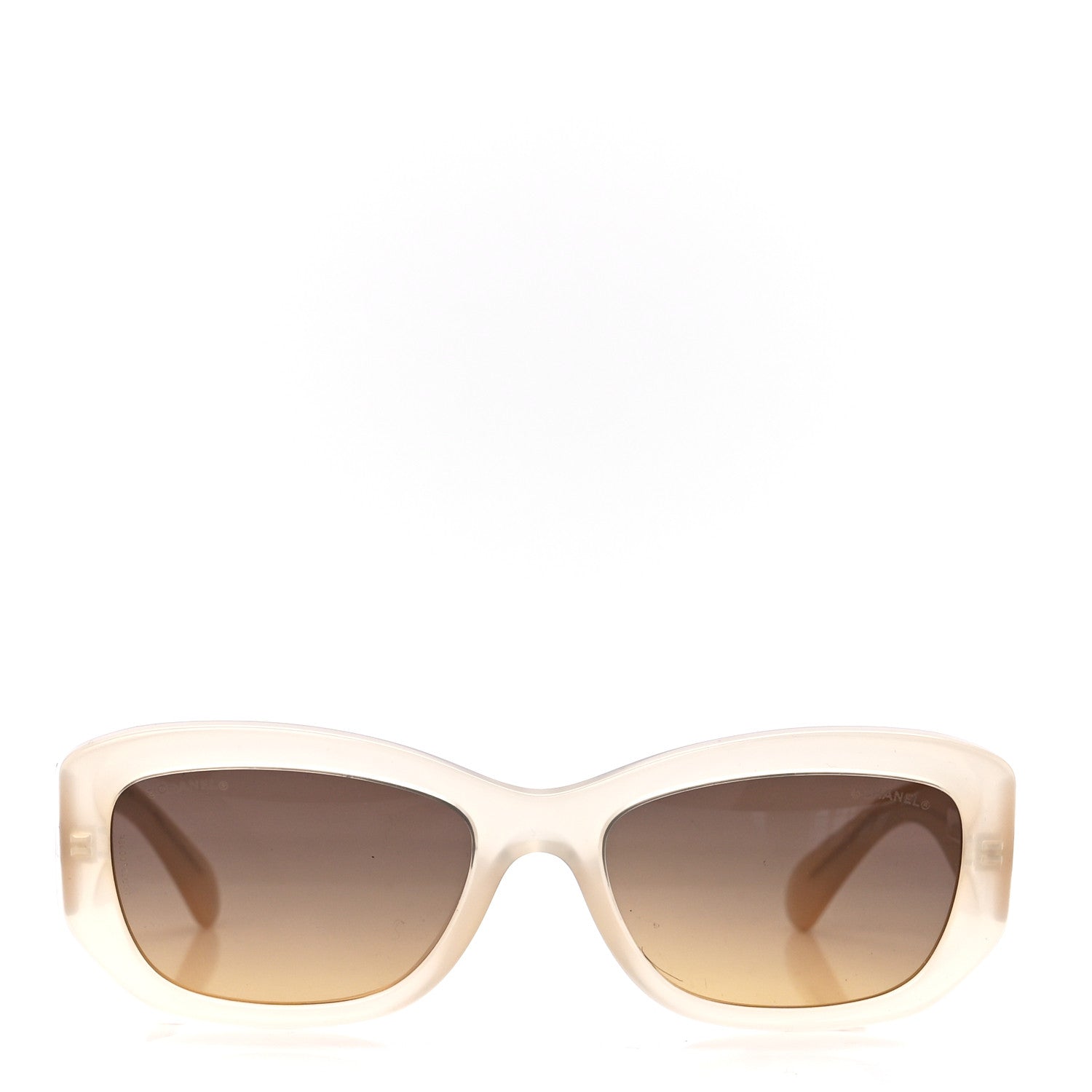 Chanel Acetate Rectangle Sunglasses 5493-A Light Yellow 2 of 8
