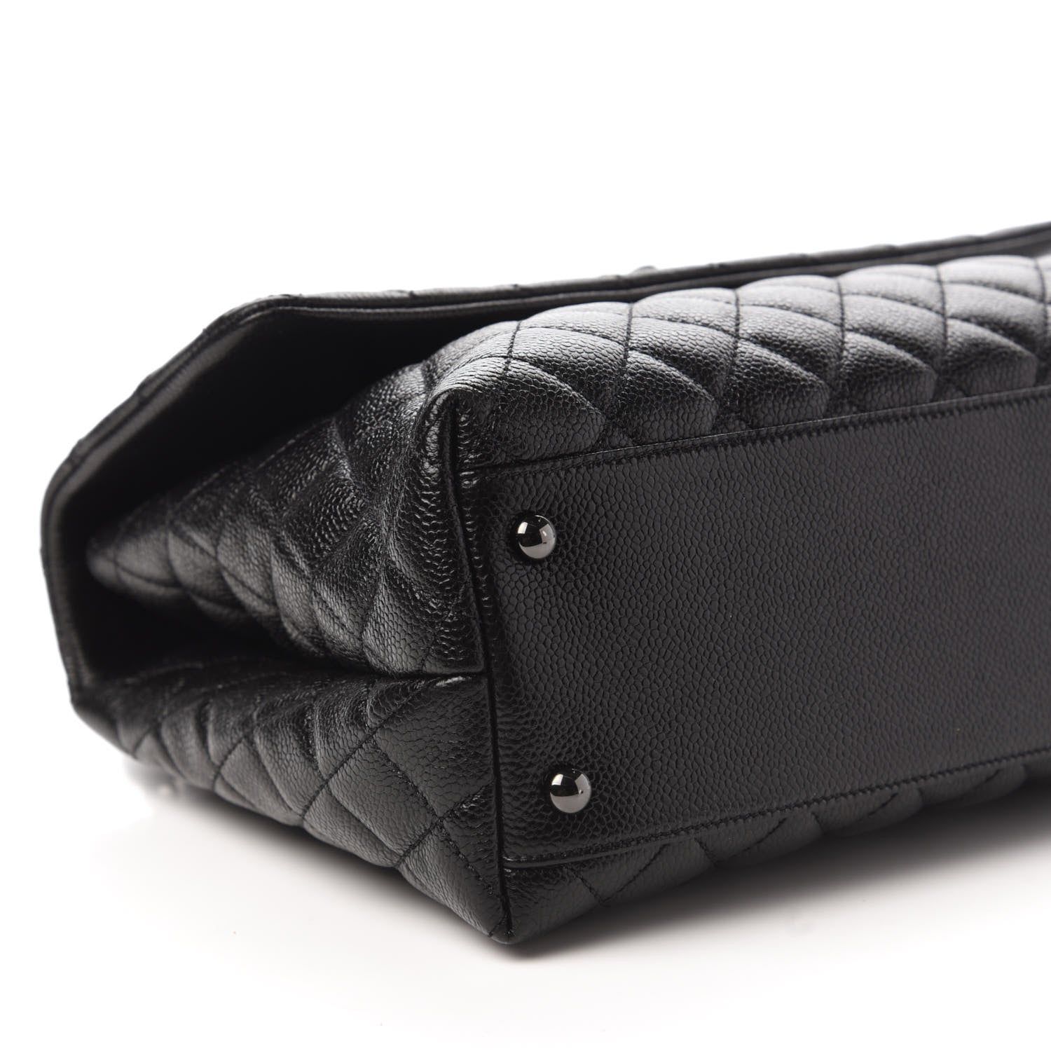 Chanel Caviar Quilted Medium Coco Handle Flap So Black 6 of 10