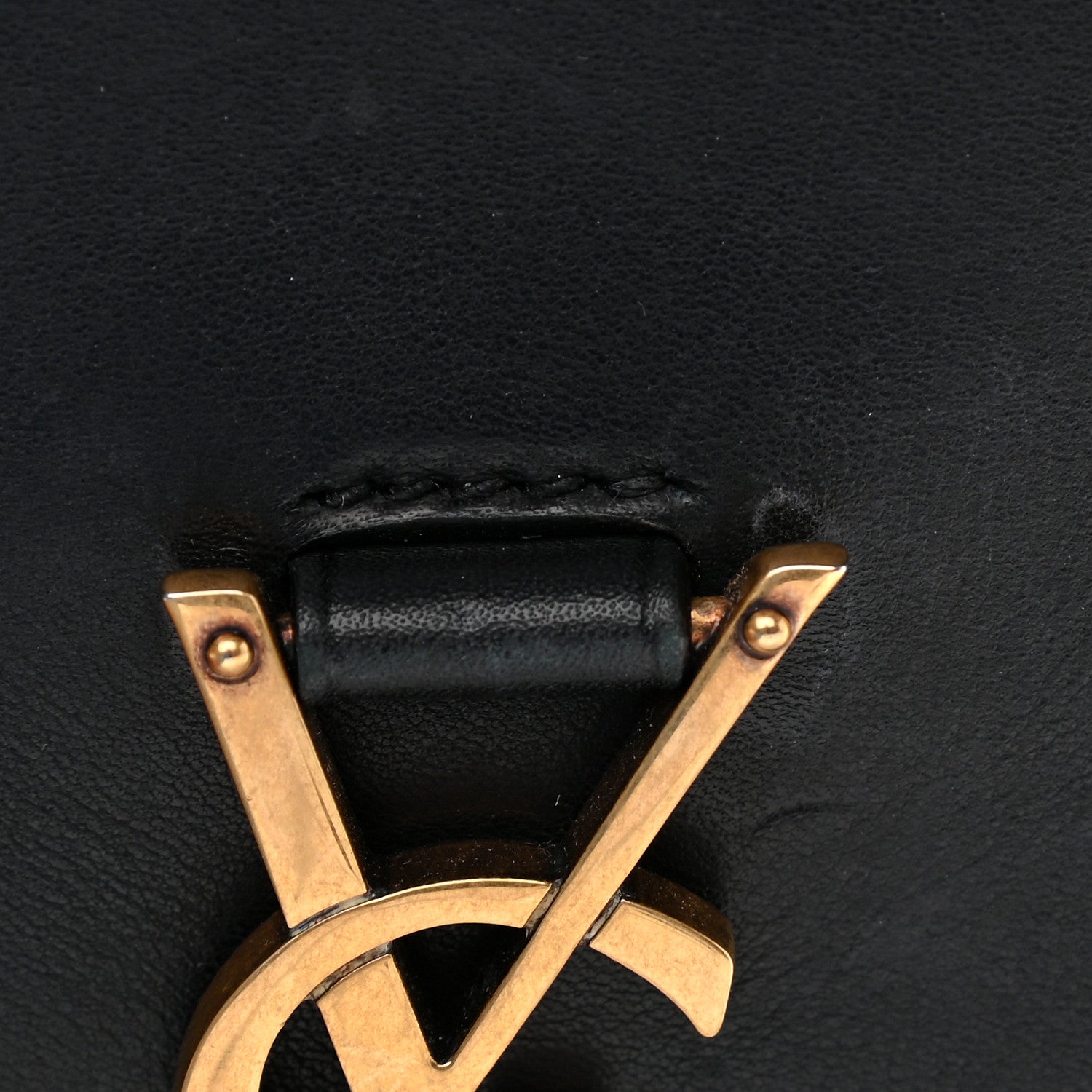 Saint Laurent Smooth Calfskin Classic Monogram Small Kaia Satchel Black 22 of 23