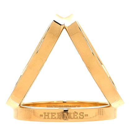 Hermes Permabrass Gold Plated Trio Scarf Ring 1 of 4