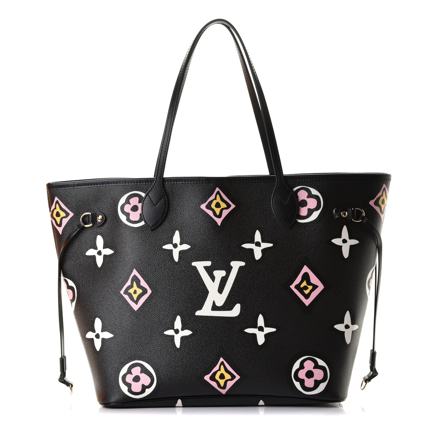 Monogram Giant Wild At Heart Neverfull MM Black