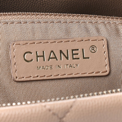 Chanel Caviar Quilted Rolled Up Tote Beige 8 of 9