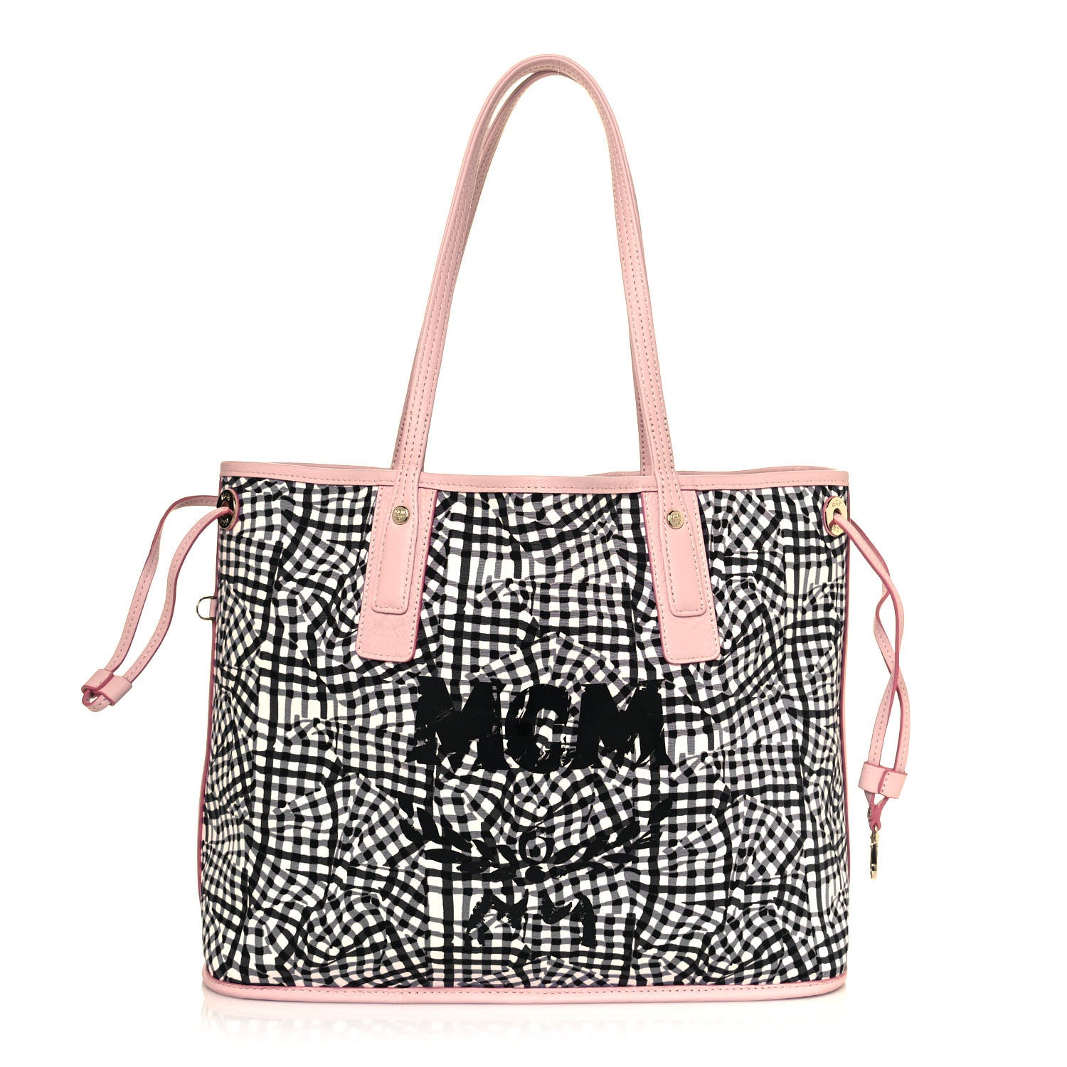 MCM Visetos Medium Liz Reversible Shopper Tote Powder Pink 14 of 21