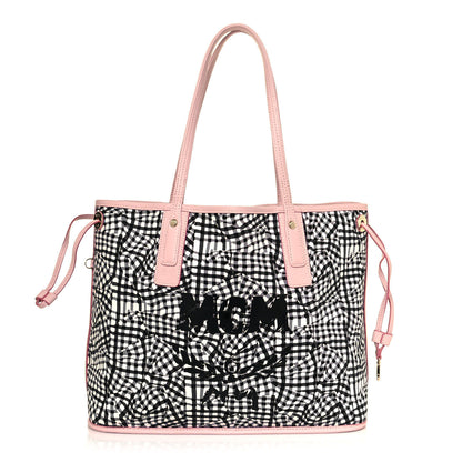 MCM Visetos Medium Liz Reversible Shopper Tote Powder Pink 14 of 21