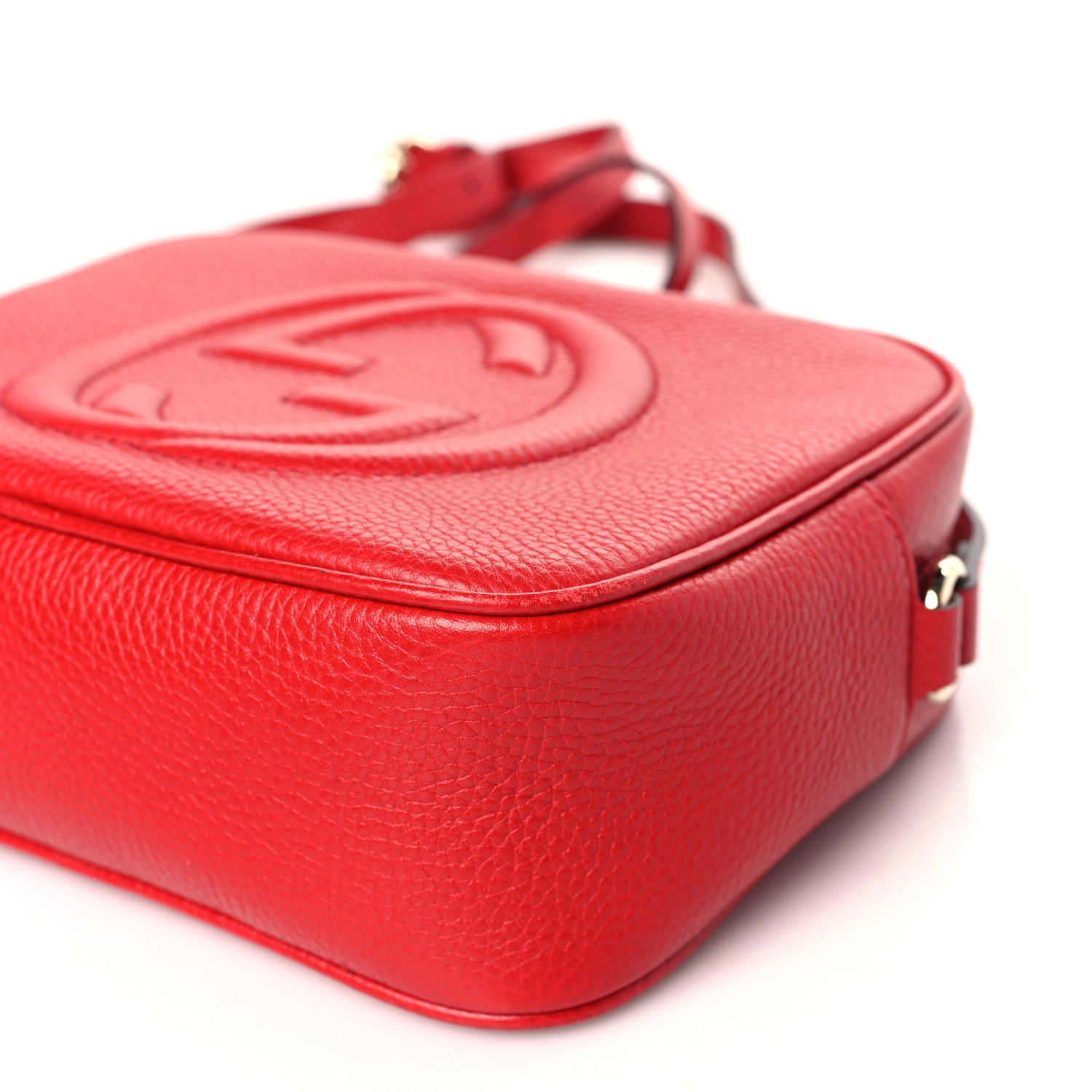 Gucci Pebbled Calfskin Small Soho Disco Bag Vibrant Red 9 of 10