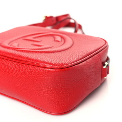 Gucci Pebbled Calfskin Small Soho Disco Bag Vibrant Red 9 of 10