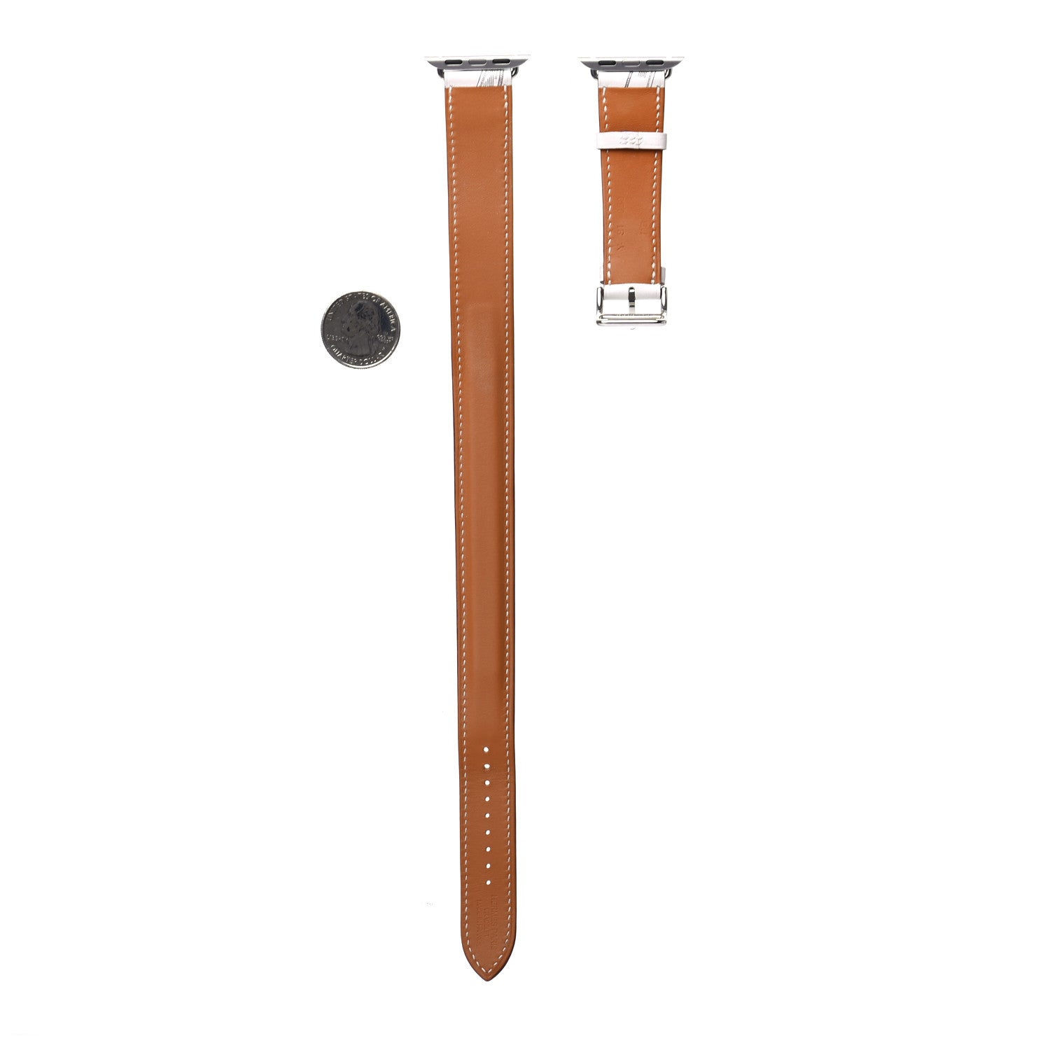 Hermes Swift Della Cavalleria Print 40mm Apple Double Tour Watch Strap White 3 of 6
