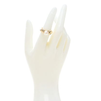 Bulgari 18K Yellow Gold Pearl Passo Doppio Ring 52 6 2 of 5