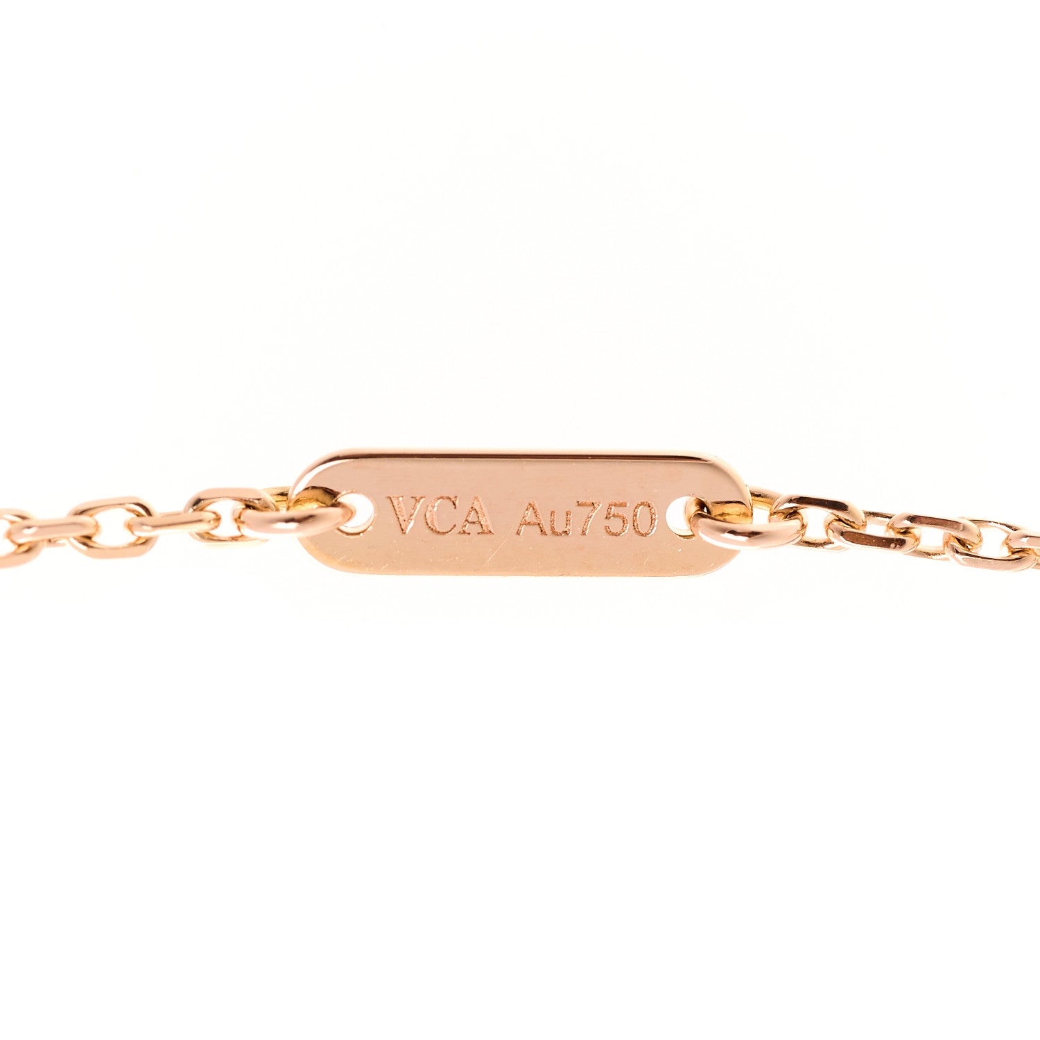 Van Cleef & Arpels 18K Rose Gold Carnelian Sweet Alhambra Pendant Necklace 4 of 6