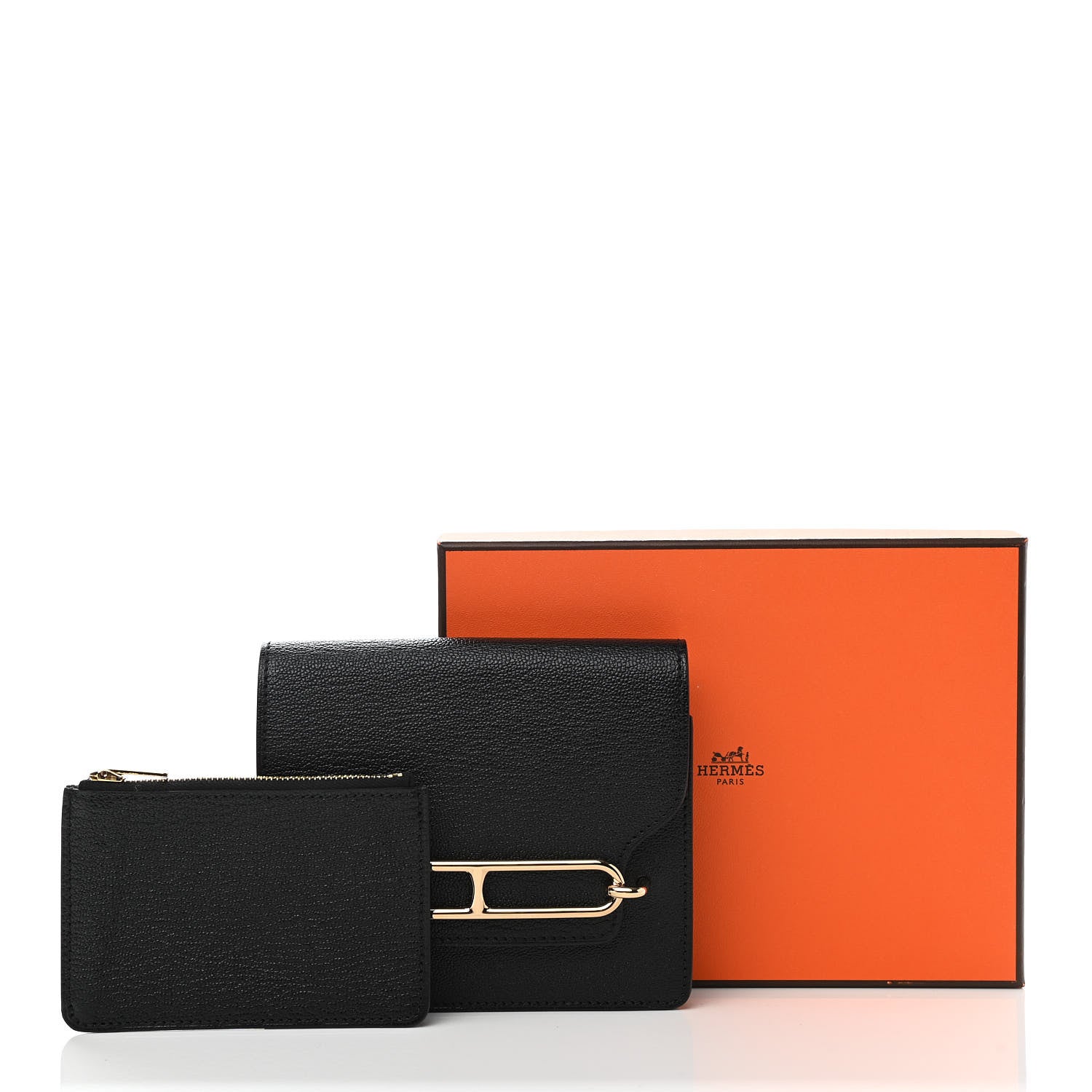 Hermes Chevre Mysore Roulis Slim Wallet Black 9 of 9
