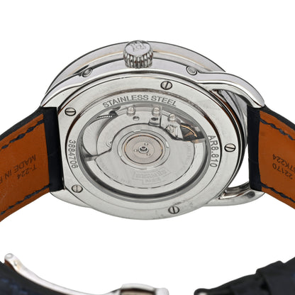 Hermes Stainless Steel Alligator 43mm Arceau Grande Lune Automatic Watch Bleu Abysse 4 of 5