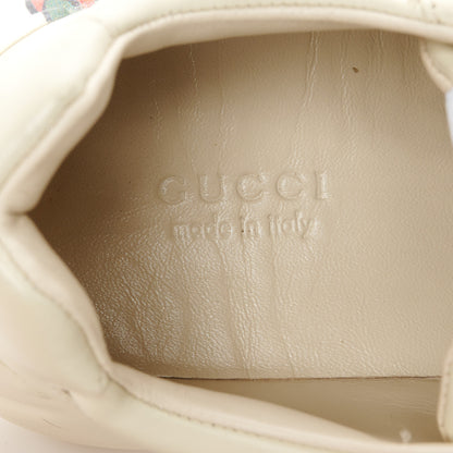 Gucci Apollo Calfskin Strawberry Womens Rhyton Sneakers 37.5 Ivory 7 of 9