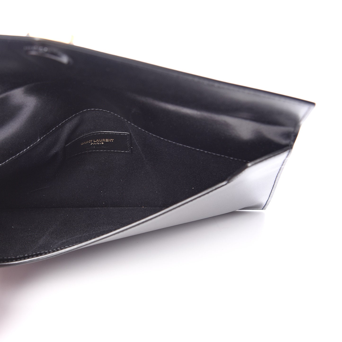 Smooth Shiny Calfskin Monogram Uptown Pouch Black